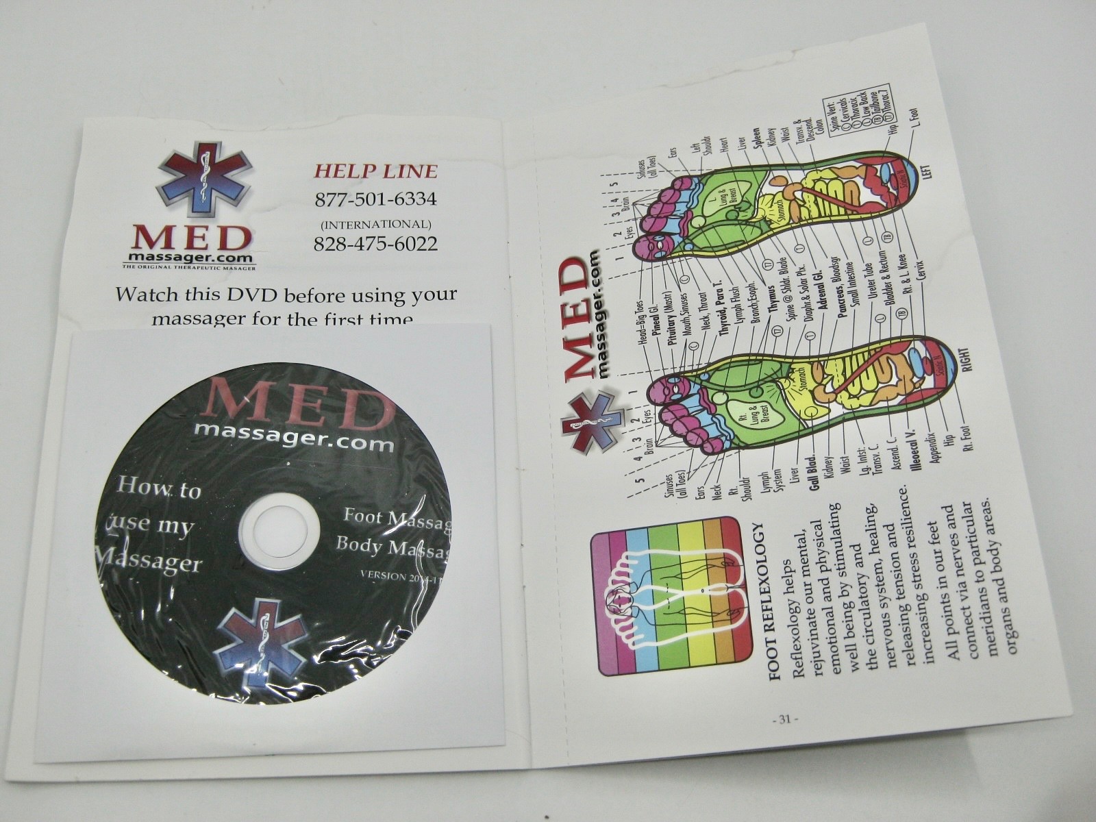 MedMassager Therapeutic Foot and Calf Med Massager 11 Speeds MMF07 Manual Dvd