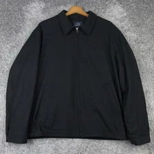 Brooks Brothers Harrington Bomber Jacket Mens Large Black Classic 346 Preppy