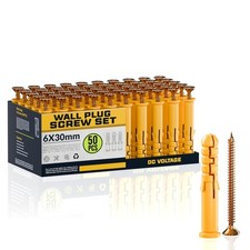 50PCS Wall Plugs for Plasterboard Assorted 5mm 6mm 8mm 10mm Raw  Heavy Duty