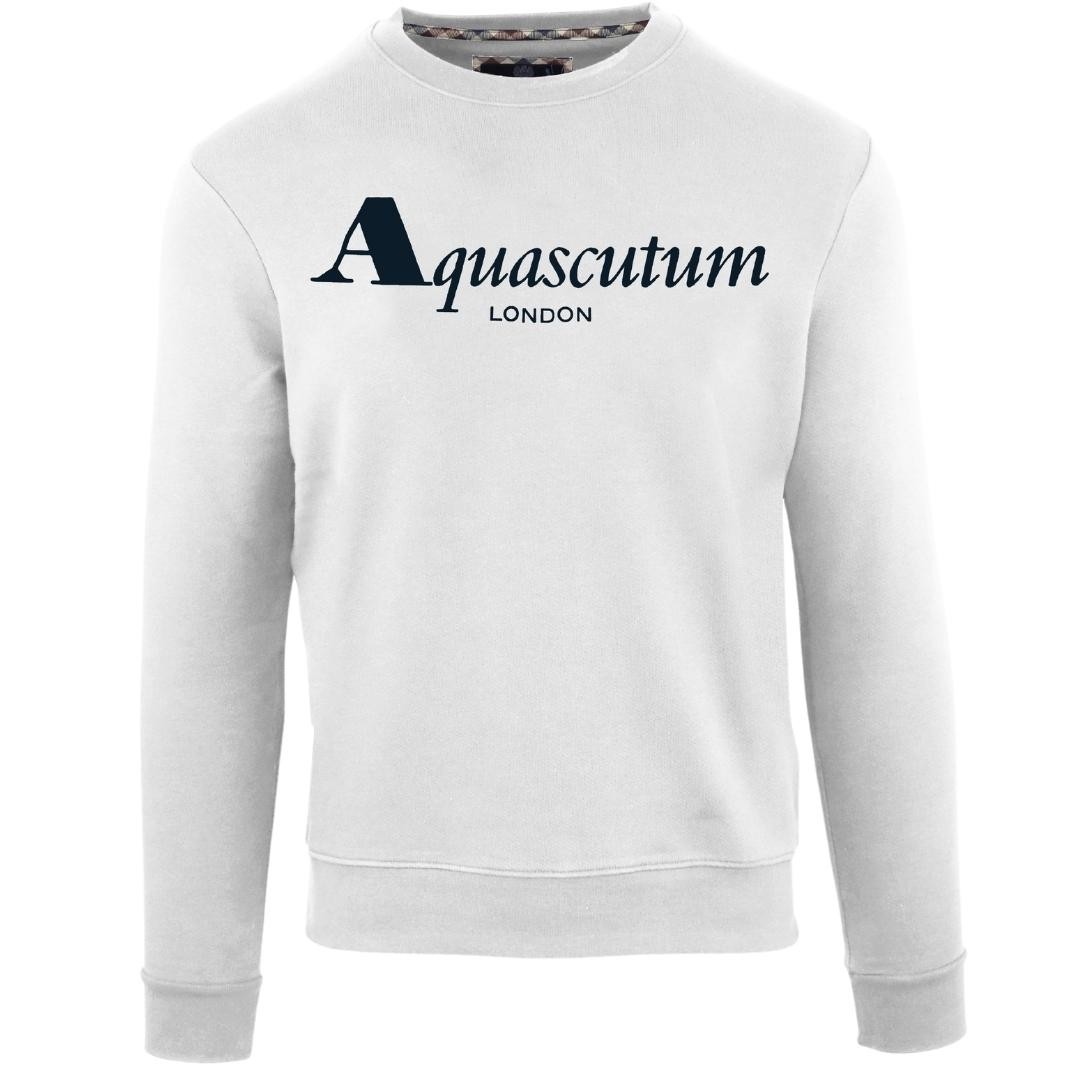 Белая толстовка с логотипом Aquascutum Bold London