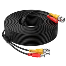 65 Feet All-in-BNC Video Extension Cable with Power DC Connector for Home Sur...
