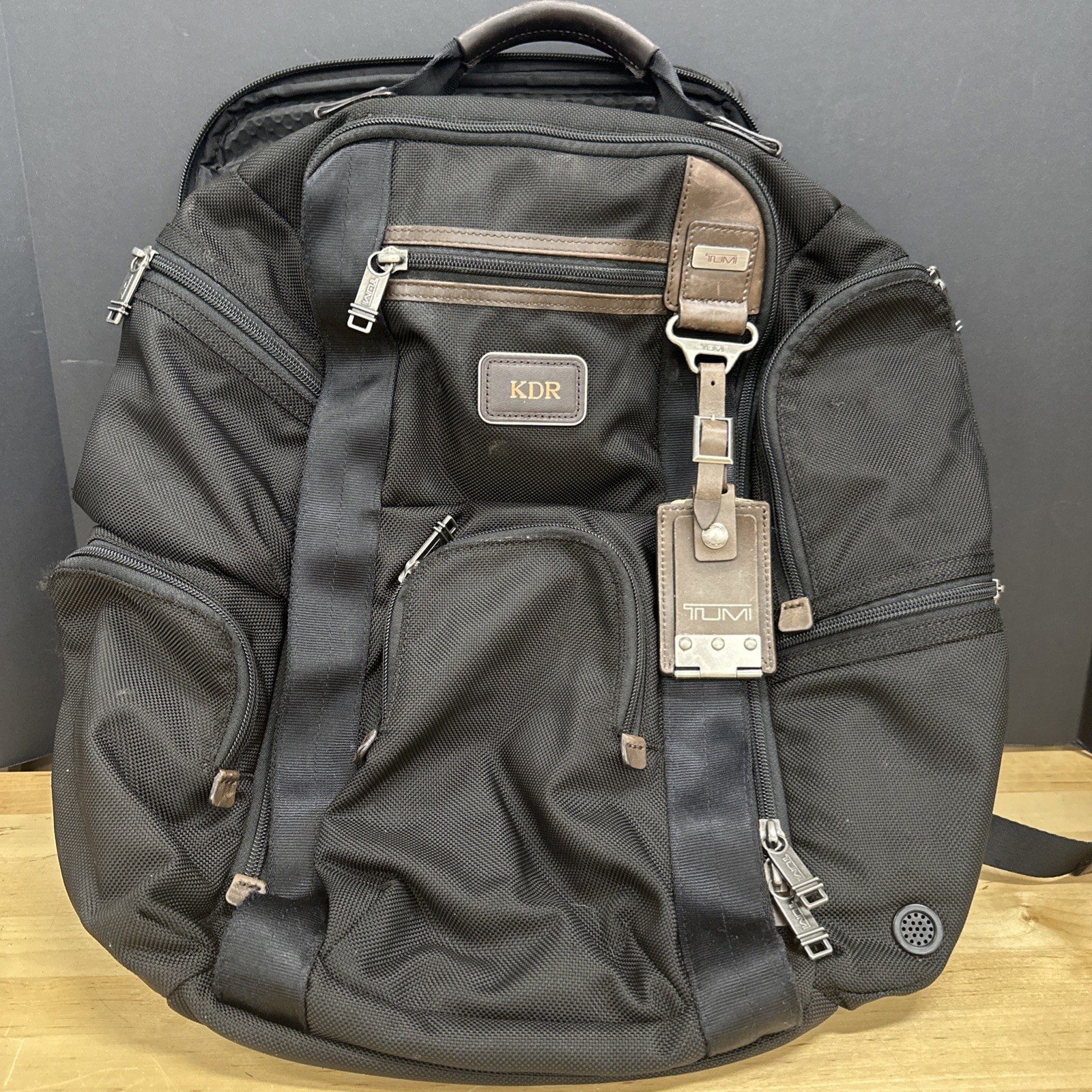 TUMI Alpha Bravo Kingsville Deluxe Black Nylon Backpack Carry-On Travel Bag