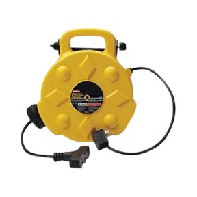 50ft Retractable Polymer Cord Reel w/3 Outlets - 13amp SL-8903  LIGHTING Yellow
