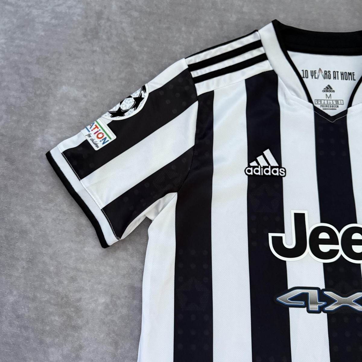 Adidas 2021 Juventus Jersey Mens M Black White Home Soccer Striped
