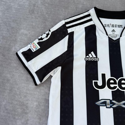 Adidas 2021 Juventus Jersey Mens M Black White Home Soccer Striped