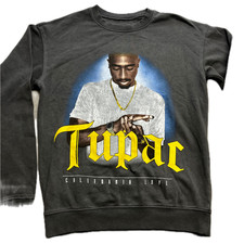 Tupac Shakur Small California Love Vtg Wash Crewneck Long Sleeve Sweatshirt 2Pac
