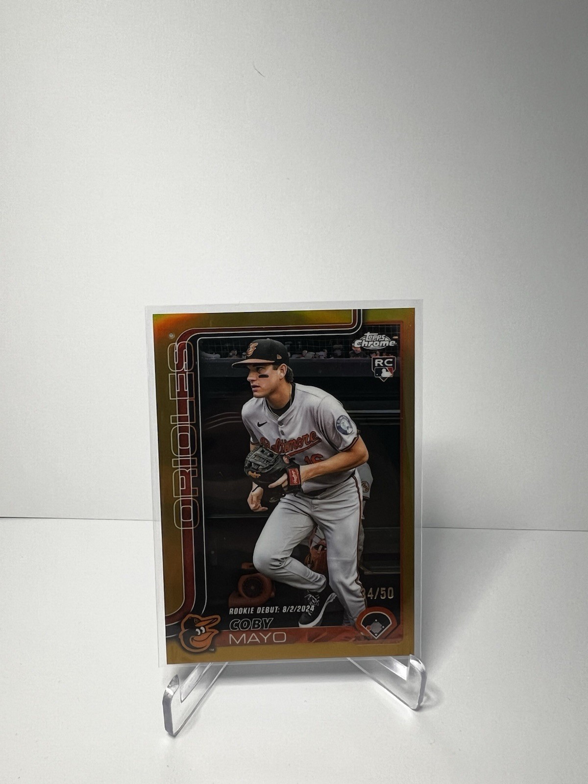 2025 Topps Chrome Update Series - Coby Mayo #USC94 Gold Refractor /50 (RC)