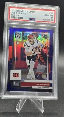 2022 Panini Donruss Optic - Joe Burrow #39 Purple Prizm /50