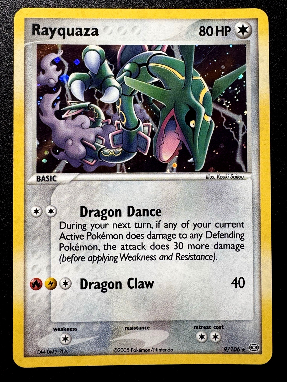 Rayquaza 9/106 EX Emerald Pokemon Card Holo Foil Rare MP