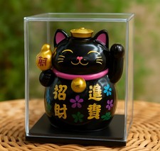Winkekatze Glückskatze Maneki Neko winkende Solar Glücksbringer 23066S