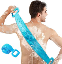 Silicone Body Back Scrubber Double Side Bathing Brush For Skin Deep Cleaning