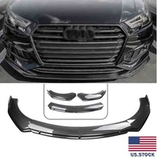 Front Bumper Lip Spoiler Splitter Kit Carbon Fiber Style For Audi A4 A5 A6 A7 S4