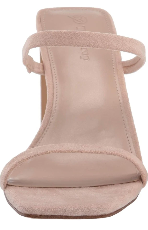 NUEVO CON ETIQUETAS The Drop Mujer Avery Puntera Cuadrada Dos Tiras Tacón Sandalias Natural Todas las Tallas Foto 2 de 4