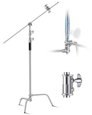 C Stand with Boom Arm,Max Height 10.83 ft/330 cm,Stainless Steel Heavy Duty Ph