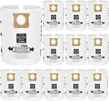 12 Pack VF2005 Vacuum Bags Compatible with Shop Vac Bags 10-14 Gallon, Type F 90