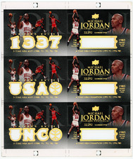 2008-09 UPPER DECK EXQUISITE PROOF SHEET CAREER PORTFOLIO BOOKLET MICHAEL JORDAN