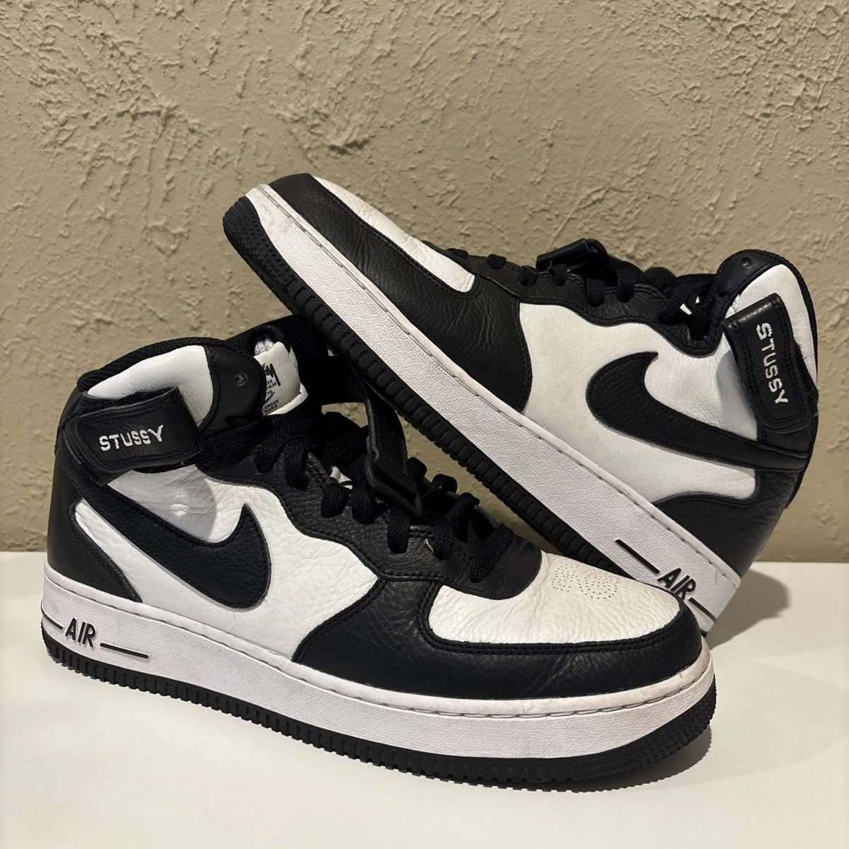 Las mejores ofertas en Nike Stussy x Air Force 1 Mid Black White
