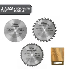 Hyper Tough 3-Pack 7-1/4-inch Circular Saw Blades Set,NEW PRODUCT EXPLOSION