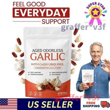 Resilia Garlic Extract 600mg Softgels 60 Count Odorless Aged Garlic Extra...