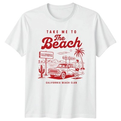 Take Me To The Beach California Long Beach Travel Herren Damen Grafik T-Shirt -a