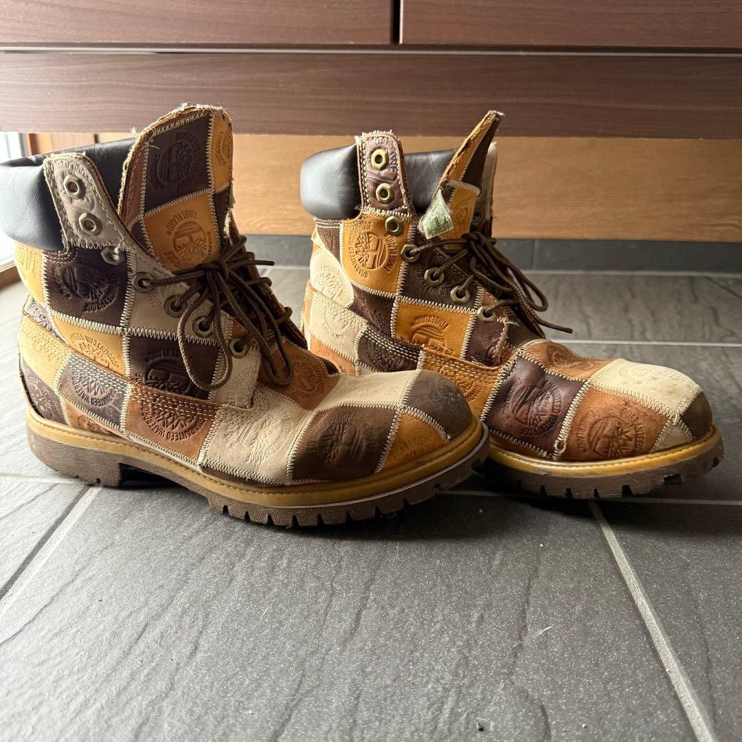 Timberland Patchwork Boots 10M World Limited 2000… - image 5