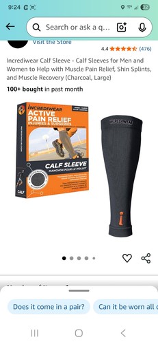 Incrediwear Calf Sleeve - Calf Sleeves for Men and Women to Help with Muscle  - Picture 3 of 6