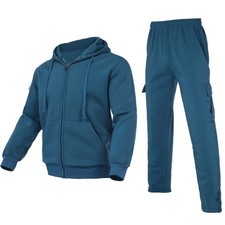 Men's Tracksuit 2 Piece Thick Warm Sweatsuit Set Sweatpants and Hoodie Fleece...