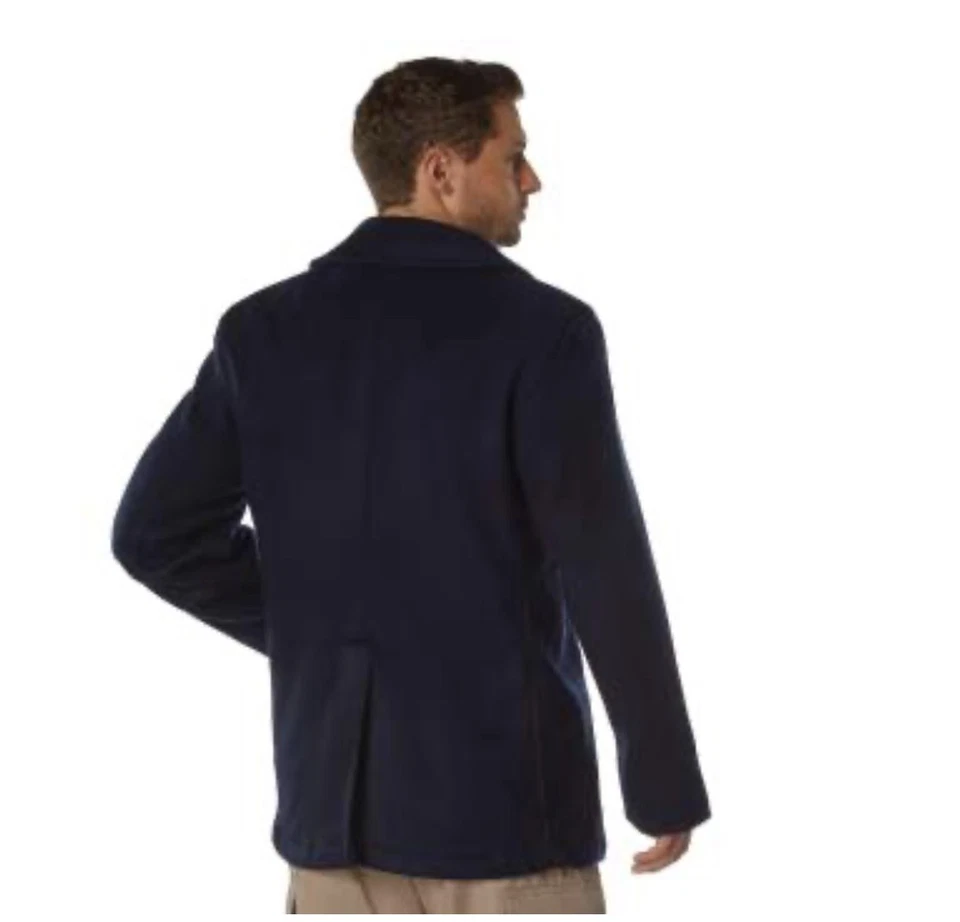 Rothco Naval Heritage 豌豆外套 - 海军蓝 XXL 全新 带标签  — 第 4/4 张图片