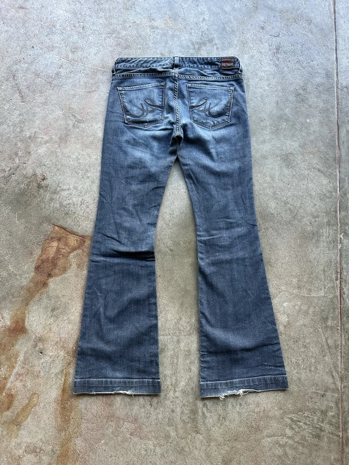 Vintage X2 Low Rise Blue Flare Jeans - Image 4 of 4