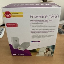 Netgear PLP1200-100PAS Powerline 1200 and Extra Outlet