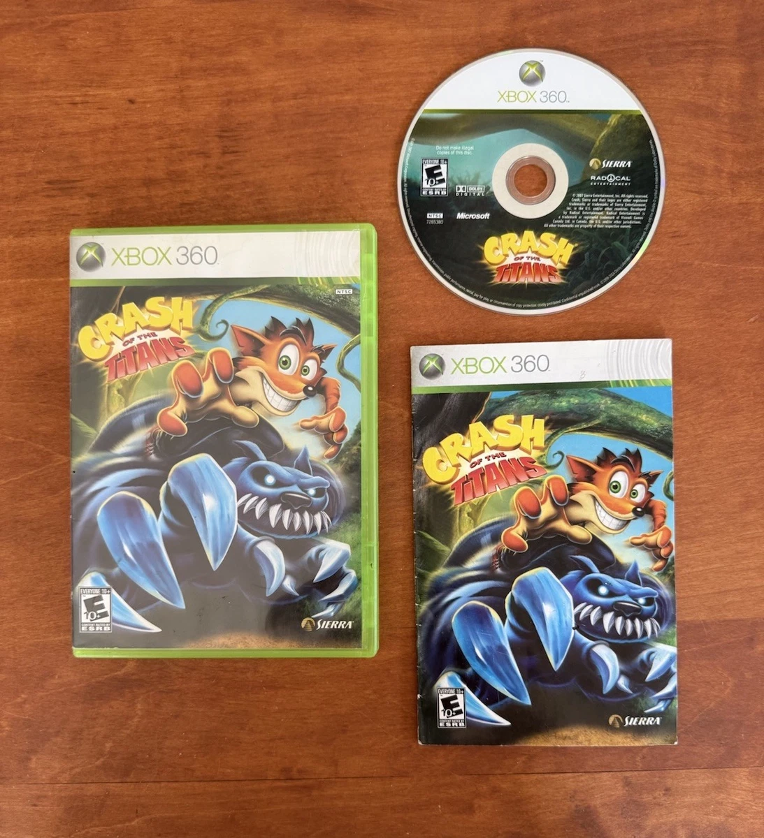Preços baixos em Microsoft Xbox 360 2007 Crash of the Titans Video