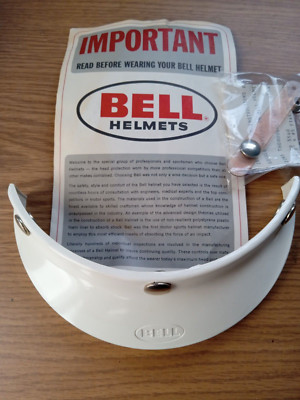 Bell Toptex 520 Visor 3 Snap White, 1970's Vintage