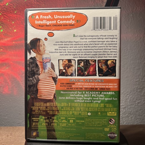 Juno (2007 DVD) Ellen Page, Michael Cera (Blockbuster Video Case) - Widescreen - Picture 2 of 3