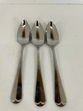 HIC JAPAN STAINLESS STEEL SERATED GRAPEFRUIT TEA SPOONS Lot Of 3