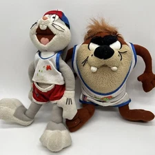 Space Jam Plush Bugs Bunny and Tazmanian Devil 1996 Vintage McDonald’s