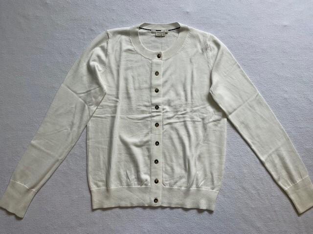 Boden Amelia Cotton Long Sleeve White Cardigan XS, S, M, XL