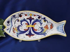 Vietri Italian Pottery Fish Plate Platter Ricco Painted by Hand in Italy