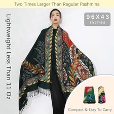 YXRHRong 100 Wool Extra Large Scarf Pashmina Blanket Travel Scarf Cashmere Wrap
