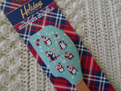SOCIAL CHEF Winter Spatula PENGUIN, CANDY & SNOWFLAKES Large Spatula NEW