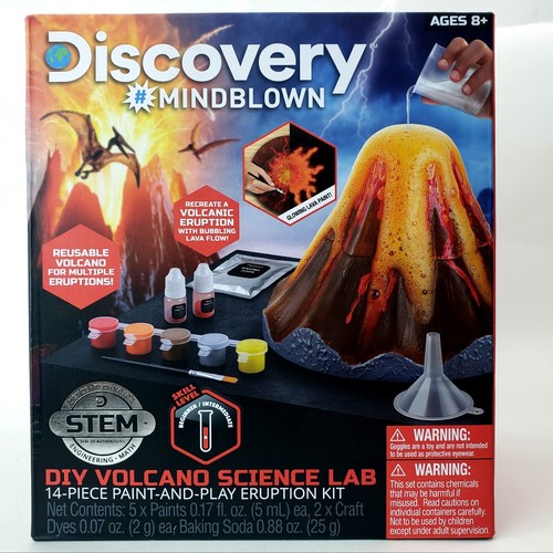 Discovery Mindblown Zum Selbermachen Vulkan Wissenschaft Labor 14-teiliges Kit Alter 8+ Neu im Karton