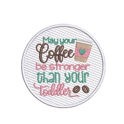 May your Coffee Patch Embroidered DIY Iron-on/Sew-on Applique Vest Jacket