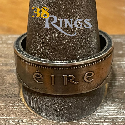 IRELAND 1 Pound ''Punt'' Coin Ring Handmade SIZE 5-13 UNIQUE JEWELRY Wedding Irish