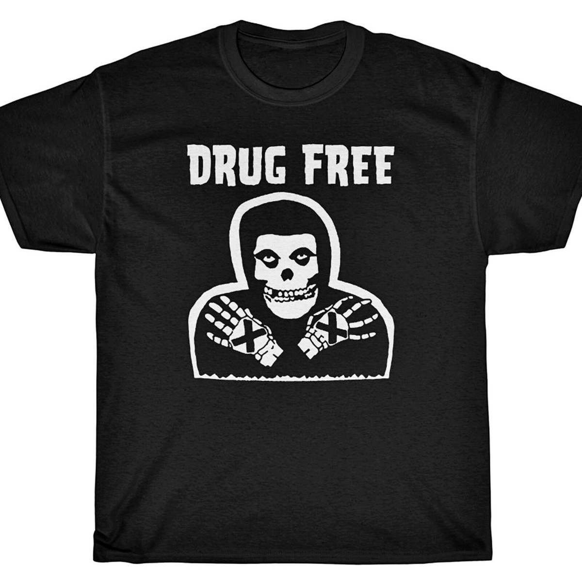 DRUG FREE MISFITS T-Shirt - straight edge crimson ghost sxe | eBay