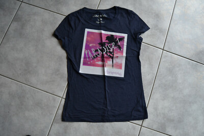  T-Shirt Shirt aeropostale mit Schriftzug Paradise! Grösse L blau