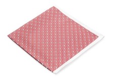 Ryan Seacrest Mens Pacific Geo Pocket Square Handkerchief 12.5" Silk Red