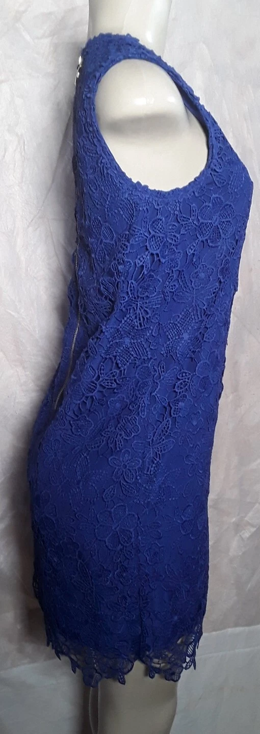 Abito in pizzo blu senza maniche Kate Spade per ragazze taglia 14 sovrapposizione giovanile formale