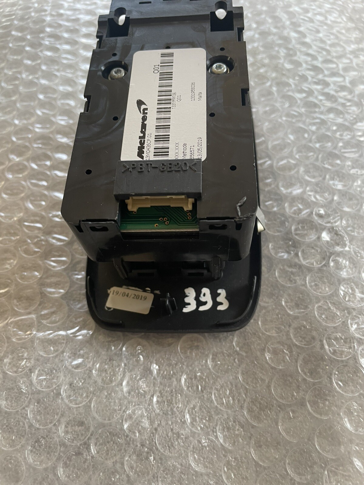 McLaren 570S 540C  Passenger Side Power Window Switch OEM 13M0434CP