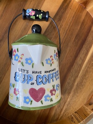 California Cleminsons ''Let's Have Another Cup of Coffee'' Wall Pocket Vintage