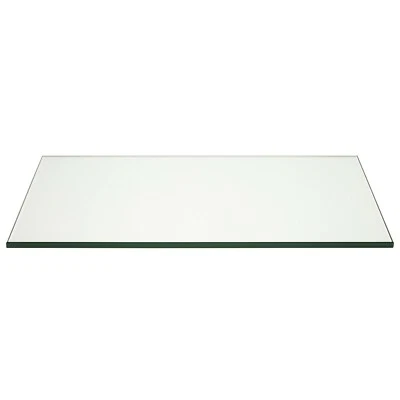 Pro Safe Glass 17" x 20" Rectangle Glass Table Top 3/8" Thick Flat Polish Edge