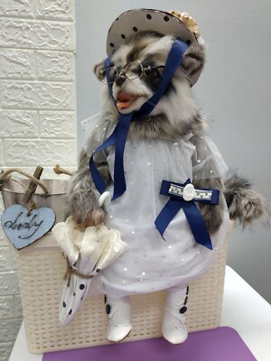 Realistic Racoon Doll Handmade by Natalya Babenko 22.8'' Faux Fur